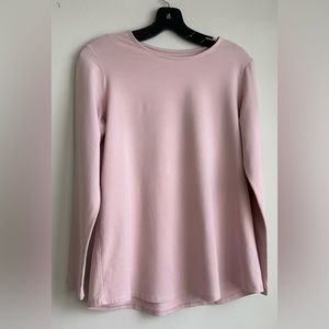 JJill Purejill Long Sleeve Shirttail Tee-Blush Pink Size S petite